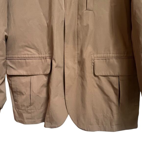 Brooks Brothers Tan Brown Field Jacket Size XXL Casual Chore Rain Coat - Picture 6 of 16
